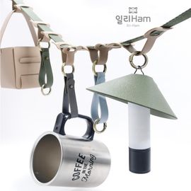 [Ilri-Ham] Camping Strap Hanger (Printable)-Camping Storage Rearranging Length Adjustable Strap-Made in Korea